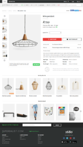 Superbalist ecommerce product page design