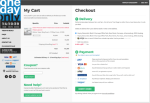 OneDayOnly checkout screen